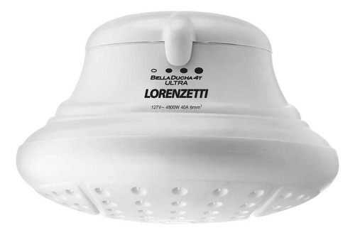 Regadera eléctrica de pared Lorenzetti Bella Ducha 4T blanca 4800W 127V