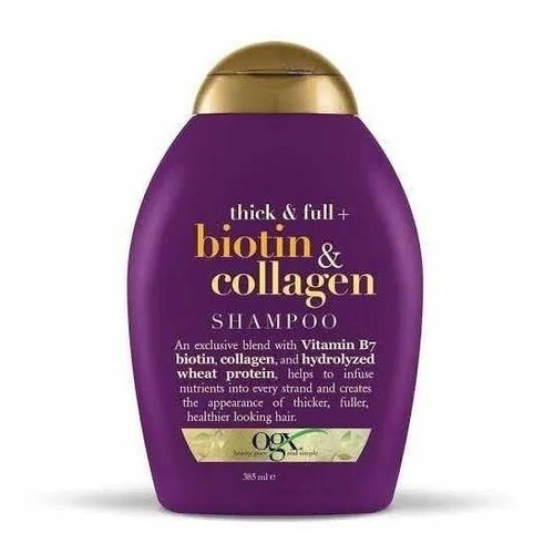 Ogx Shampoo Cabello Mujer Biotin Colageno 385ml