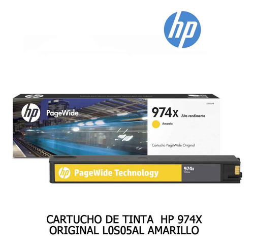 Cartucho De Tinta Hp 974x Original L0s05al Amarillo