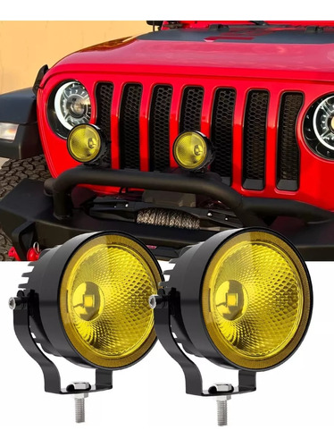 Par Faros Auxiliares De Redondos Led Niebla Jeep Wrangler Jk