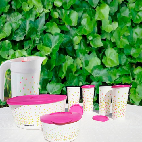 Set De Jarra - Hermeticos Y Vasos Ilumina Dot Tupperware