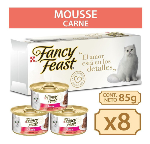 Alimento Húmedo Para Gato Fancy Feast® Mousse De Carne 85g