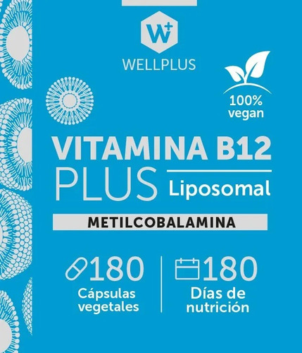 Imagen 2 de 4 de Vitamina B12 Plus Liposomal - Metilcobalamina- 180 Caps