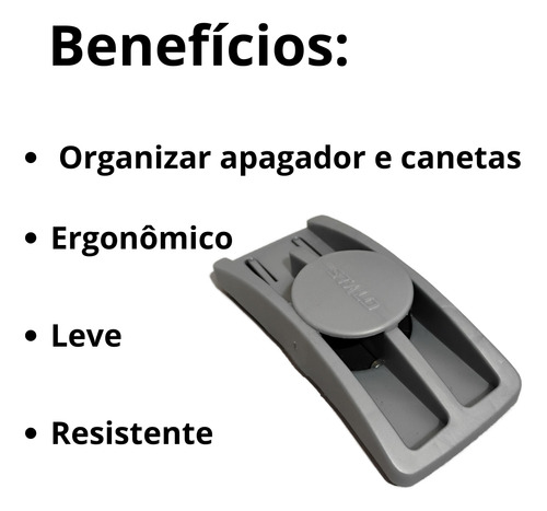 Apagador Quadro Branco E Lousa De Vidro Com Porta Caneta