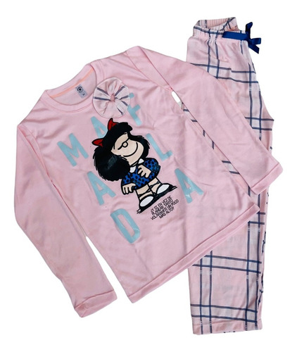 Pijamas Para Niñas Manga Larga Y Pantalón Largo
