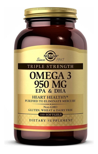 Solgar Triple Strength Omega 3 950 - Unidad a $2959