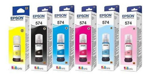 Botella Tinta Epson T574 Ecotank L8050 L18050 Kit X 6unidade