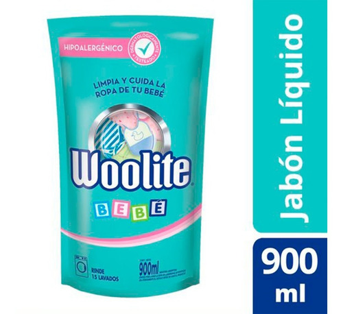 Jabón Líquido Ropa Bebé Repuesto Woolite 900 Ml