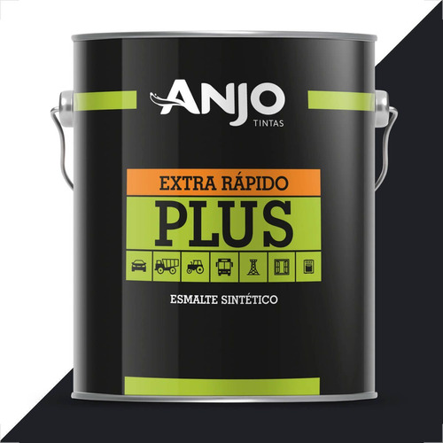 Tinta Esmalte Sintetico Plus Automotivo Anjo 3600l Preto Cha