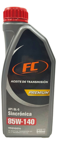 Aceite De Transmisión Api-gl-5 85w140 Marca Fc  