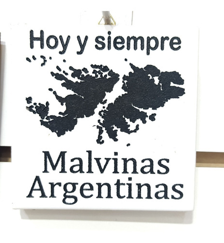 Placa Cuadro Malvinas Argentinas Cerámica Grabada 10x10 Cm