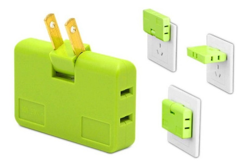 Adaptador Triple Enchufe Plano Giratorio