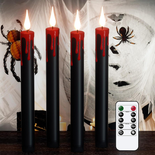 Velas Sin Llama Negras De Halloween Genswin A Pilas Con Temp