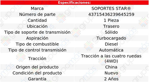 Sop Transmisión Tras S Star Sierra 2500hd V8 6.6l 14 A 16