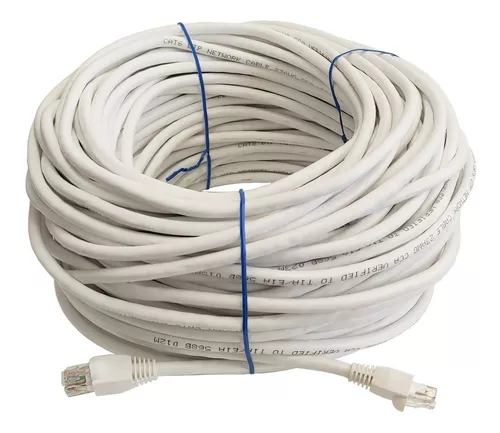 Cable Ethernet Cat 6 Blanco De 5 Metros Real Gigabit