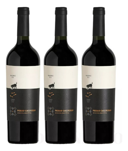 Oferta Vino Perro Callejero Malbec X3 Envio Tienda