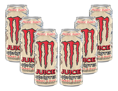 Energético Monster Juice Pacific Punch Lata 473ml Pack C/6