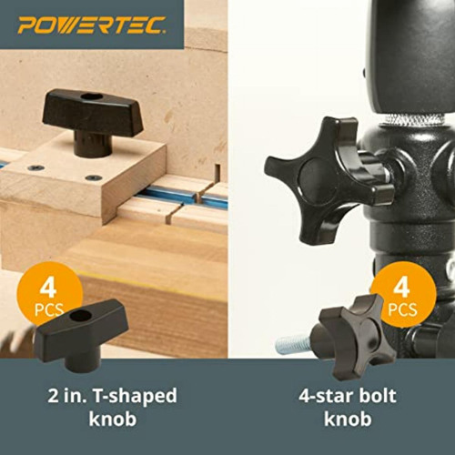 Powertec 71174 T-track Jig Hardware Kit, 5/16/ -18, 46 Pcs
