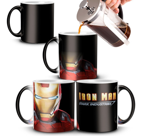 Taza Mágica Ceramica Iron Man Stark Industries