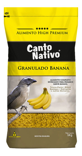 Mistura Para Trinca Ferro Canto Nativo Granulado Banana 500g