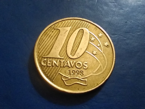 Monedas De Brasil 10 Centavos Año 1998 Money Argentina 