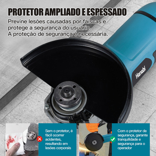 Esmerilhadeira Lixadeira Angular 2000w 180mm Profissional