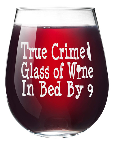 Vaso Copa Vino True Crime 9 Funny Show Documental Serial 15