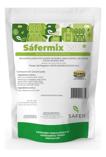 Insecticida Biológico Safermix - g a $180