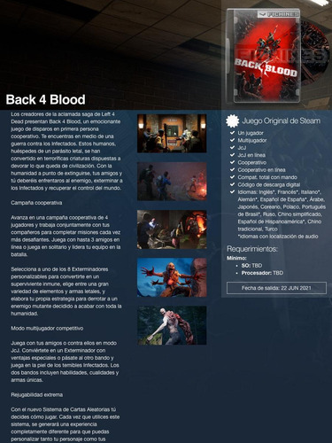Back 4 Blood - Back4blood - Original Pc - Steam #924970