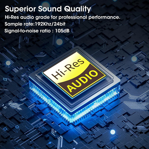 192khz/24bit Audio Interface, Portable Usb & iPhone Guita...