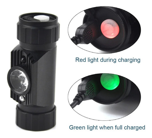 Linterna Frontal Led Con Sensor De Infrarrojos, Recargable P