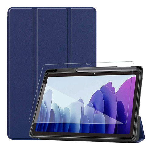 Funda Book Cover Para Tablet Samsung A8 X200 10.5 + Vidrio 