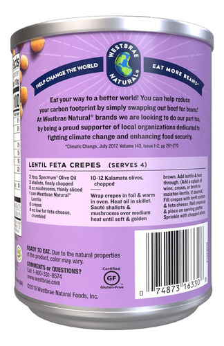 Frijol Vegano Marca Westbrae Natural
