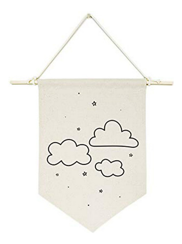 Banner De Pared Con Nubes Para Niños.