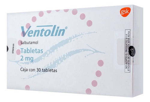 Ventolin Tableta 2 Mg, 30 Tabletas