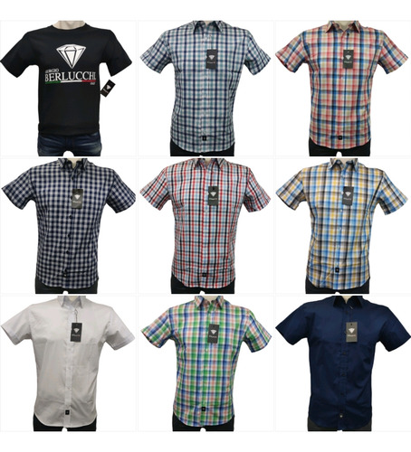 Camisa Giorgio Berlucchi Mc24-36 Slim Fit Lisa Petroleo 2024
