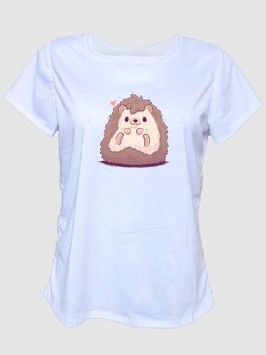 Blusa Playera Puerco Espin Kawaii Animal Mujer Camiseta Moda