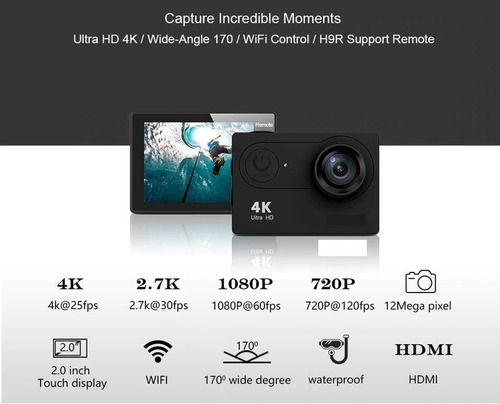 H9r Wifi Fullhd 4k C/ Acessórios Nova Leia O Anúncio