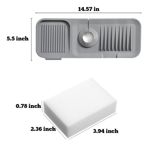 Protector De Salpicaduras De Silicona Para Grifo De 14.6 X 5