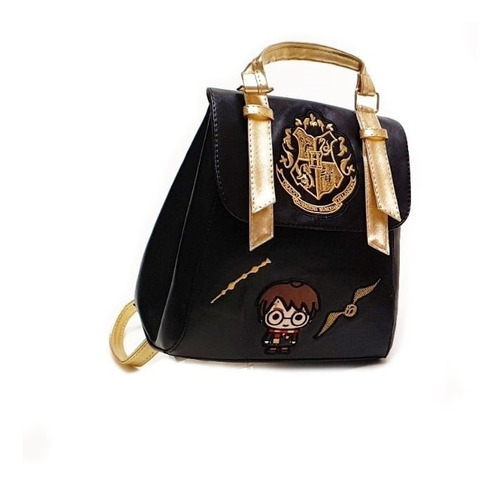 Mochila Harry Potter Hogwarts Escuela Color Negra