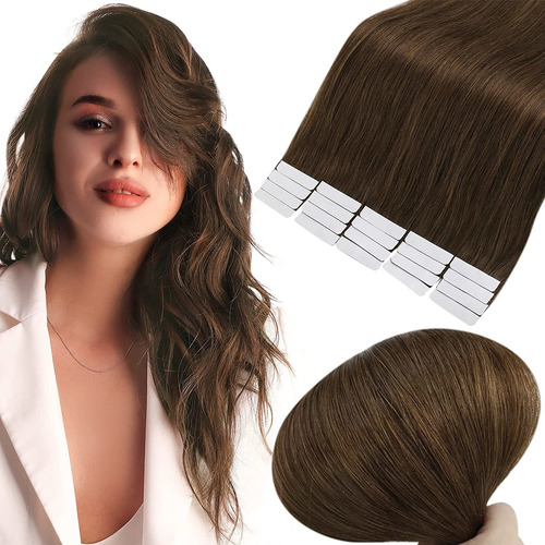 Extensiones Naturales Cabello 100gr 20in Marrón Medio