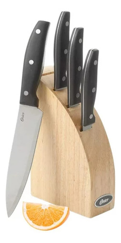 Juego De Cuchillos Oster Con Bloque De Madera