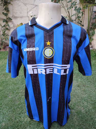 Jersey Inter De Milán Italia Retro Local Umbro 90s Talla M