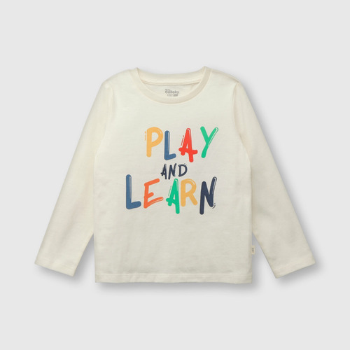 Polera De Bebé Niño Play Off White (3 A 36 Meses)