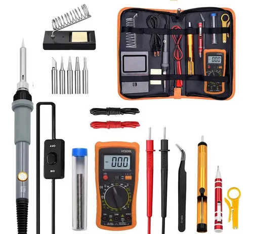 comprar Kit Herramientas Electrónicas Cautin Soldar Tester Pinzas