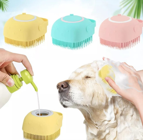 Cepillo Dispensador De Shampoo Masajeador Para Mascota. 