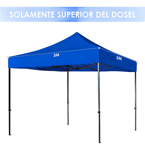 Repuesto De Lona Premium Toldo 3x3 Impermeable Para Jardin Azul