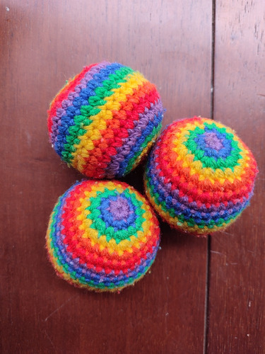 Juego 3 Pelotas Para Malabares A Crochet