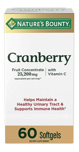 Cranberry 25200mg Vitamina C Vitamina E Arándano 60 Softgels