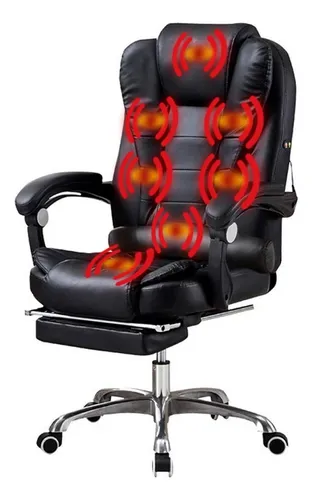 Silla Ejecutiva Lumax 7 Puntos De Masaje Negra